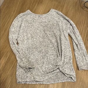 Girls knit top size 6 Heather gray